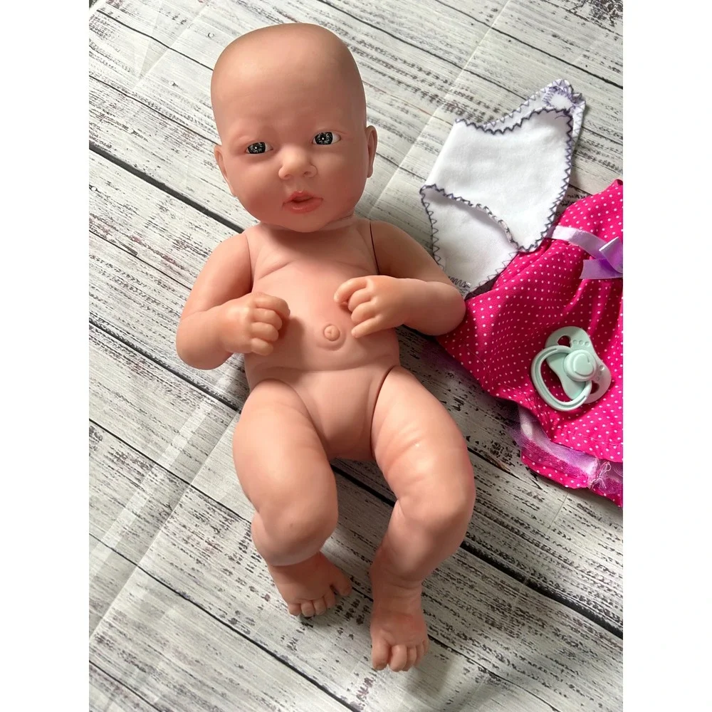 JC Toys Berenguer Newborn Realistic Baby Girl with Dress, Diaper and Pacifier